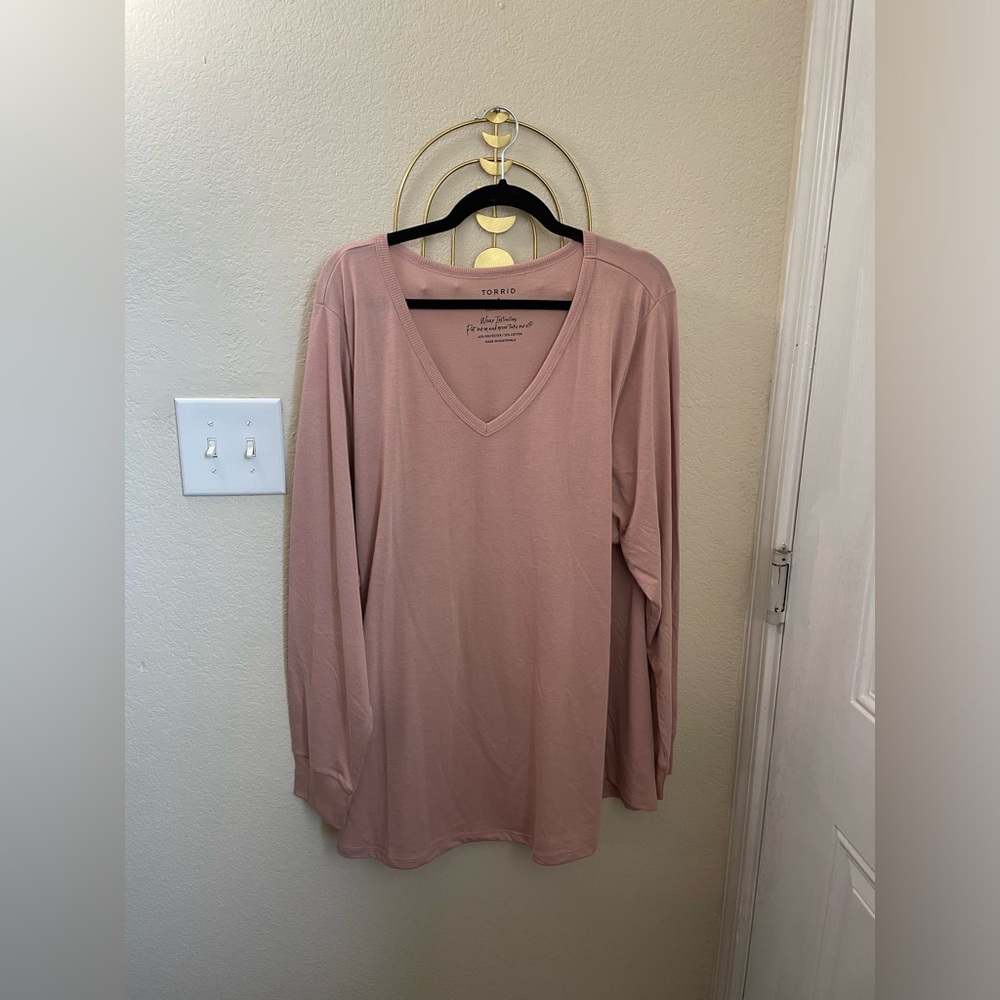 6X Torrid Long Sleeve Pink Tee